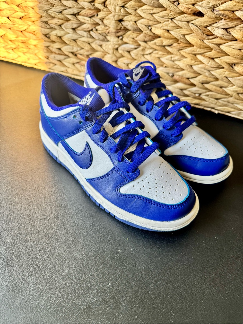 Nike Dunk Low GS / PS 'Hyper Royal' Blue White - Size 3Y